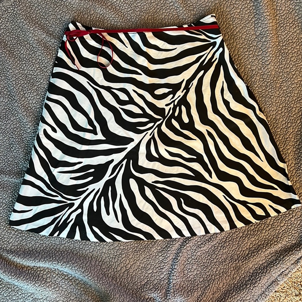 Worthington lined zebra skirt